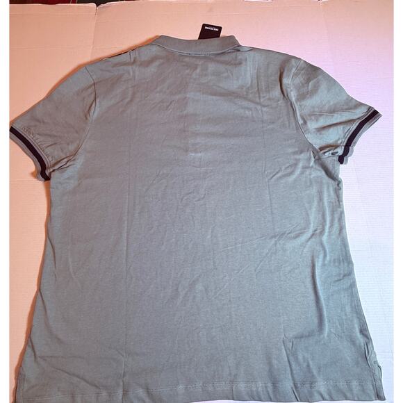 True Religion Polo Shirt XL Green Bay Logo Trim Relaxed Fit Short Sleeve NWT - Picture 8 of 8